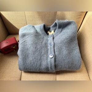 Sezane Othello Cardigan Ice Blue - Size S